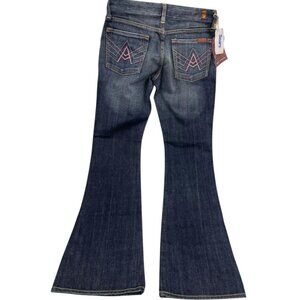 7 For All Mankind A Pocket Flare USA 27 Denim Jeans 28 x 32 NEW Dead Stock VTG